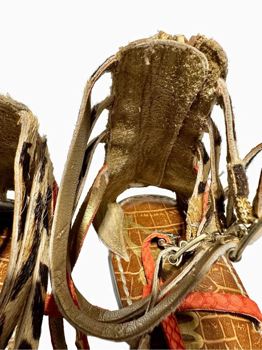 SAM EDELMAN Gable Leopard Gladiator Sandals Boho Festival Animal Print - Picture 10 of 11